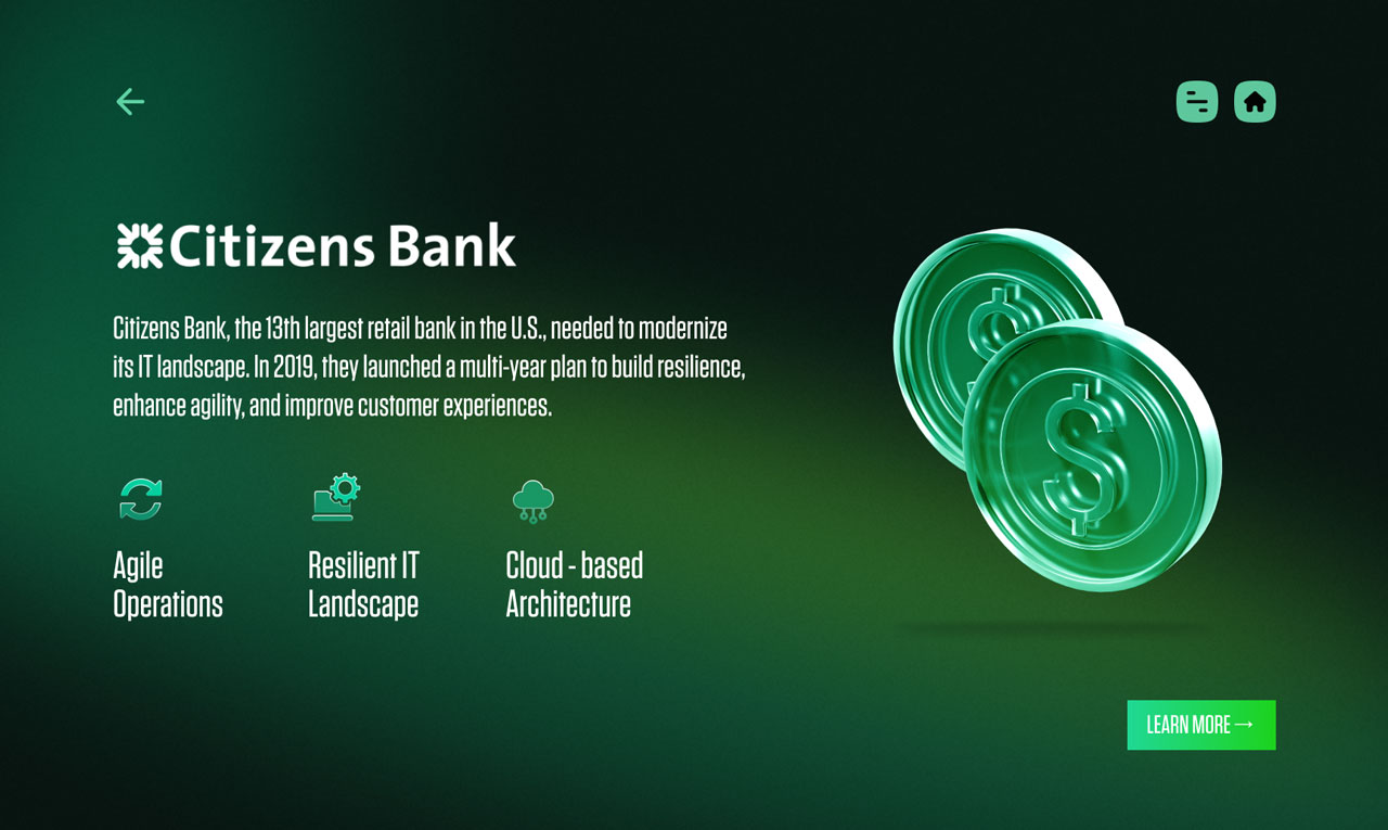 Infosys Cobalt Experience BFSI Industry Home landing page