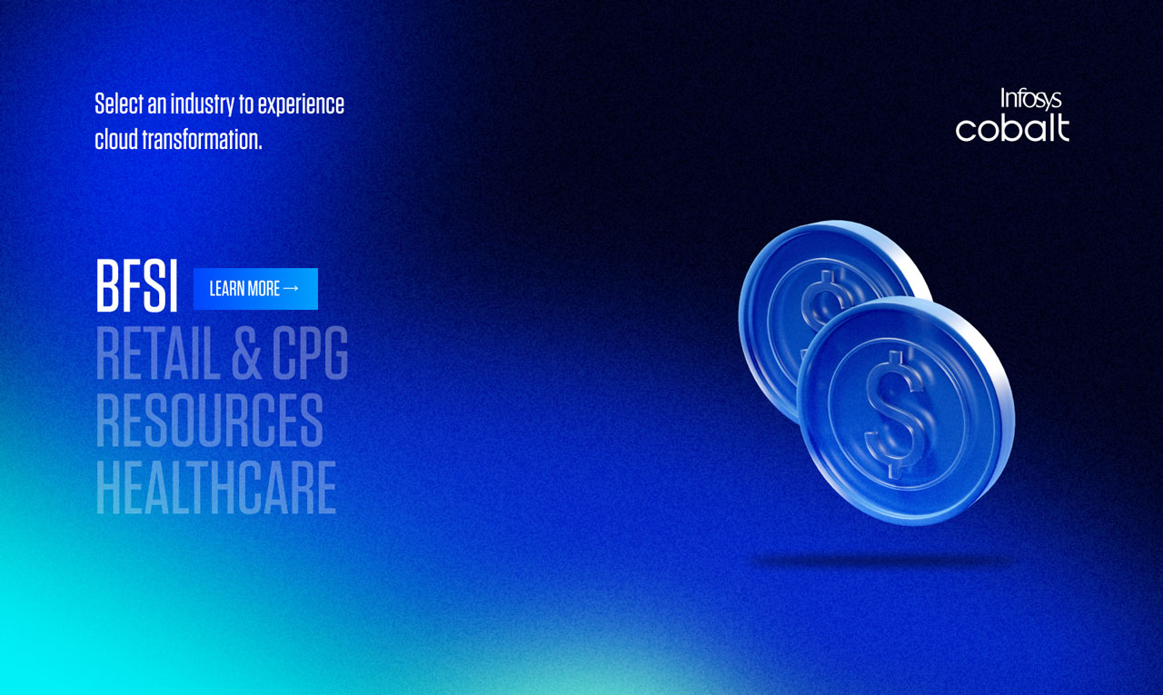 Infosys Cobalt Experience Industries landing page