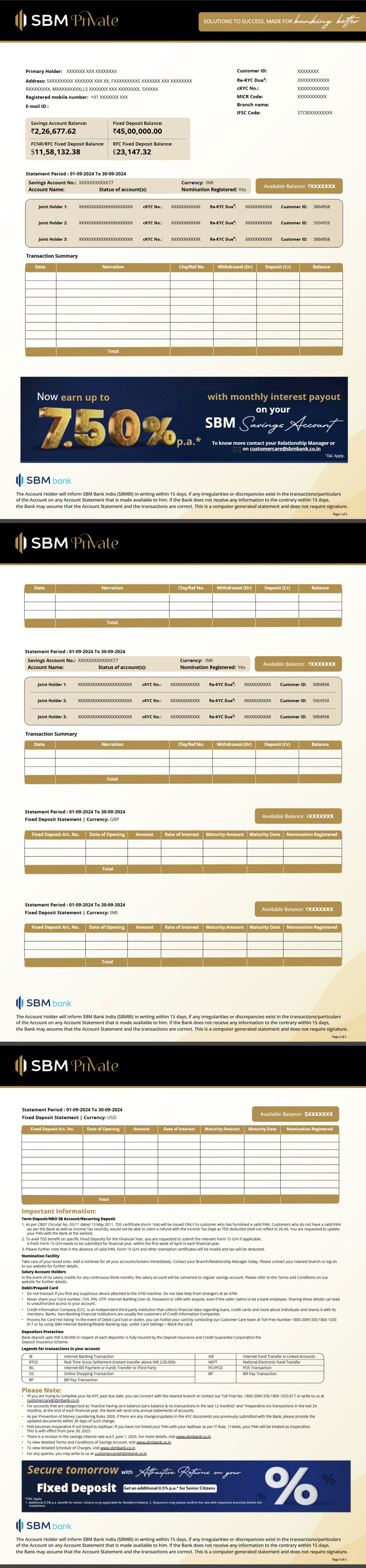 SBM Private Savings landing page