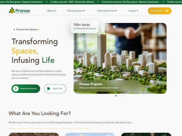 Pranaa Nursery website preview