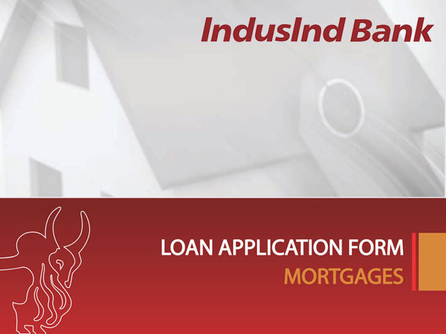 IndusInd Bank Mortgage Loan Application HTML form preview